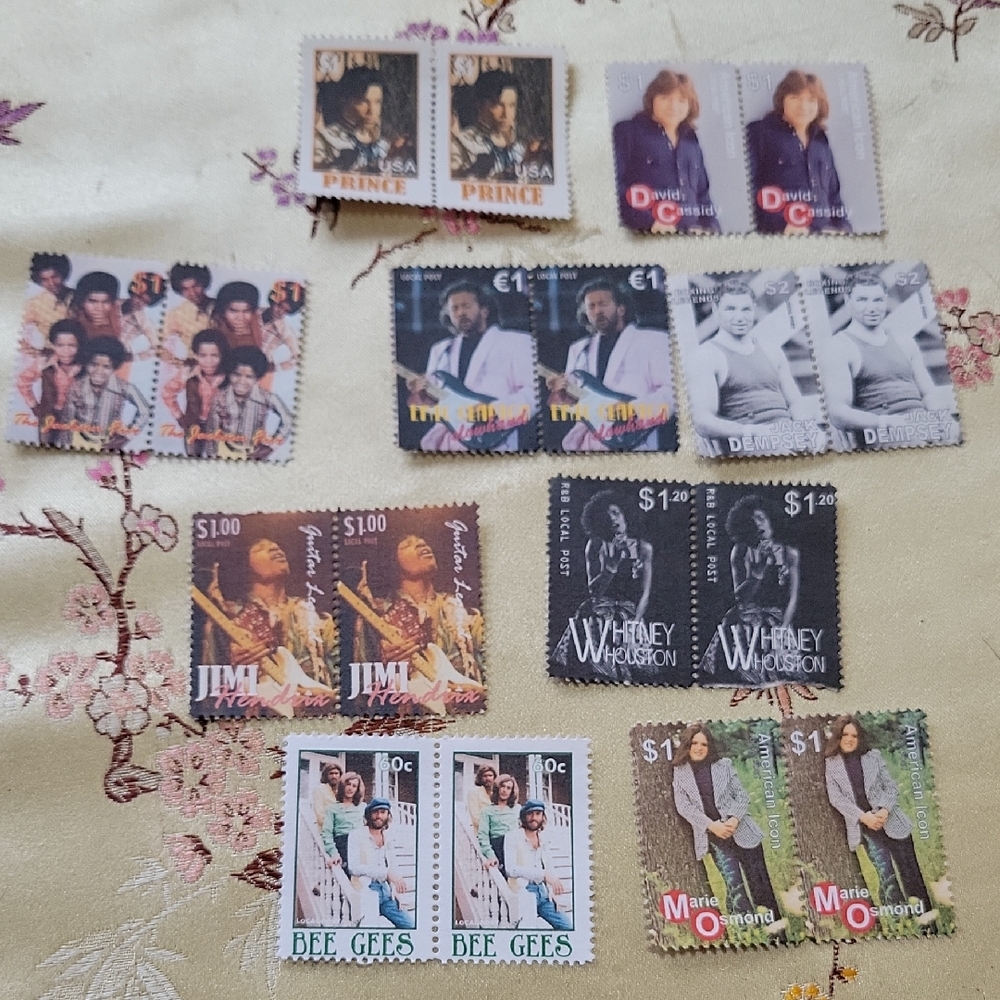 Unused pop star stamps ~ Australia